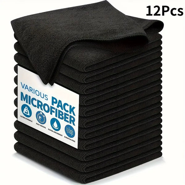 12pcs 25X25cm BlACK