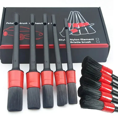 Complete 5-Piece Car Detailing Brush Set